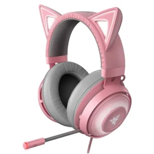 Auriculares Razer Kraken Kitty Edition, Gamer, USB, Rosa