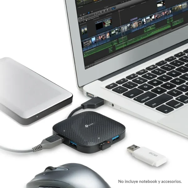 Hub TP-Link UH400, Concentrador portátil, 4 Puertos USB 3.0 / 3.1 Gen 1 / 3.2 Gen 1