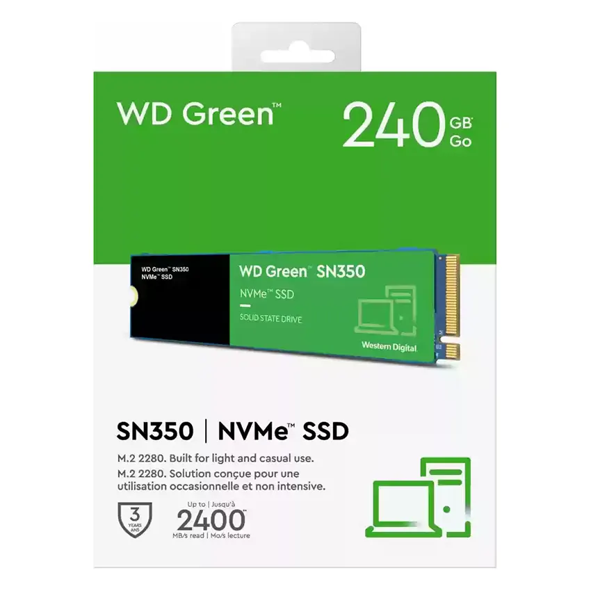 Disco SSD Western Digital Green SN350 NVMe 250GB, 3D NAND TLC, PCIe Gen3x4, M.2 2280 Disco SSD Western Digital Green SN350 NVMe 250GB, 3D NAND TLC, PCIe Gen3x4, M.2 2280