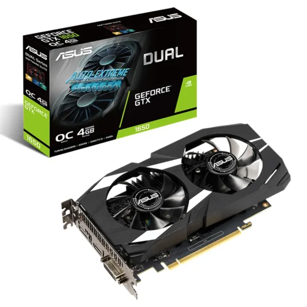 Placa de Video ASUS Dual GeForce GTX 1650 Edición OC 4GB GDDR5