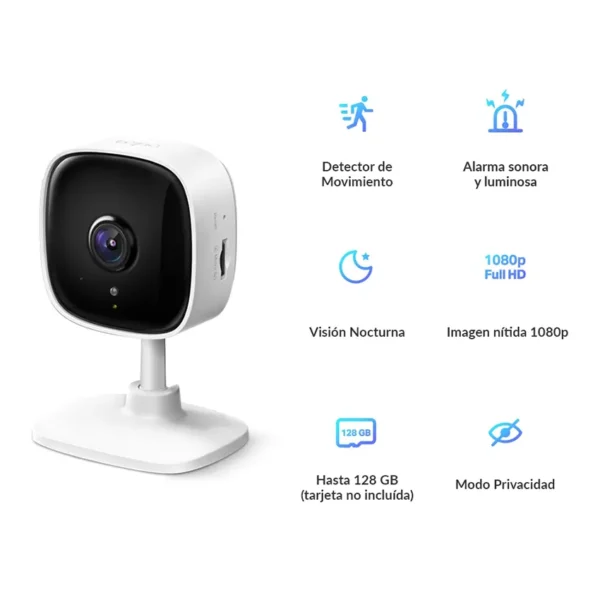 Camara de Seguridad Wi-Fi TP-Link Tapo C100, 1080p, Visión nocturna, Interior