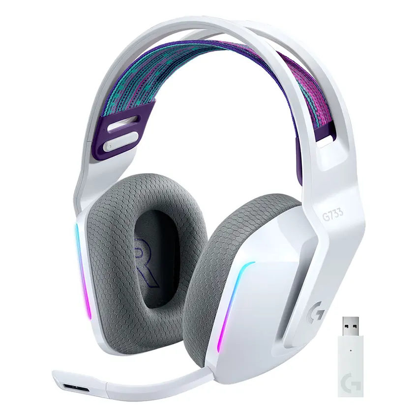 Auriculares Inalámbricos Logitech G G733, Gamer, LIGHTSPEED, Blanco Auriculares Inalámbricos Logitech G G733, Gamer, LIGHTSPEED, Blanco