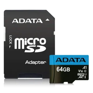Tarjeta de Memoria ADATA Premier microSDXC/SDHC 64GB, U1, V10, A1, Clase 10, Adaptador