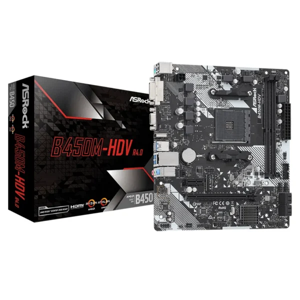 Motherboard ASRock B450M-HDV R4.0, Socket AM4