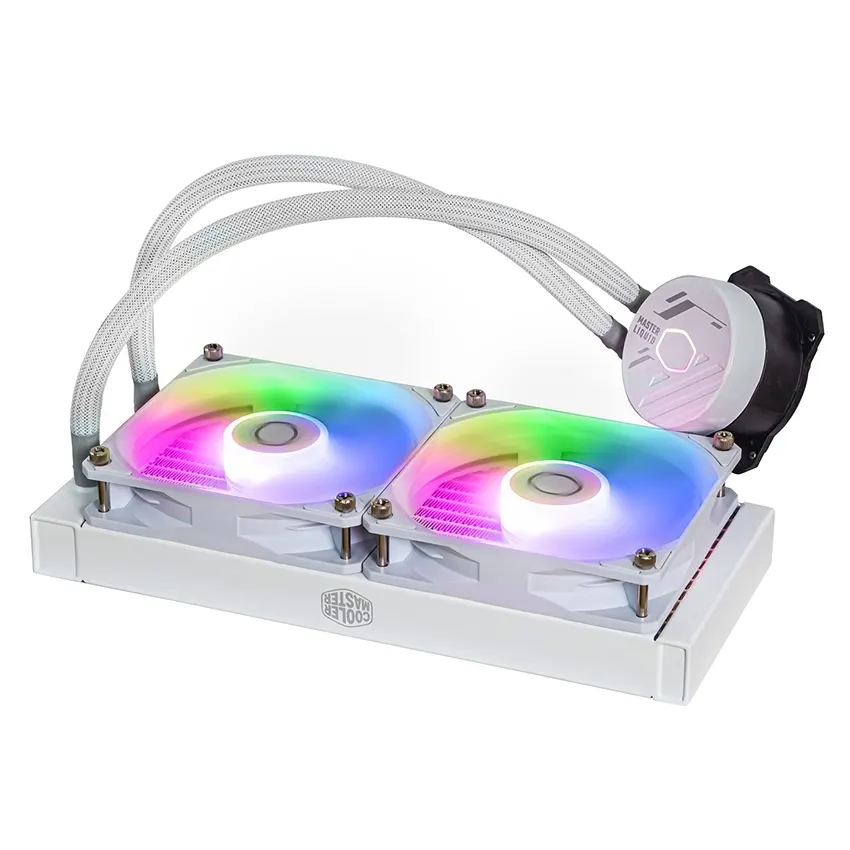 Refrigerador Líquido para CPU Cooler Master MasterLiquid 240L Core ARGB White, Water Cooler, Intel LGA1700/1200/1151/1150, AMD AM5/AM4, Blanco