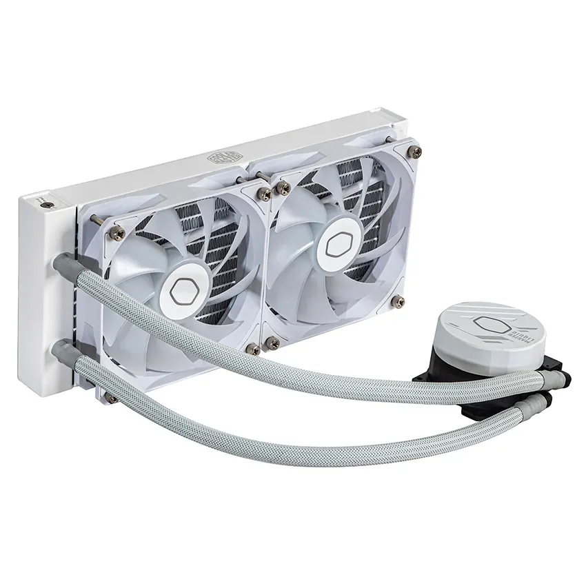 Refrigerador Líquido para CPU Cooler Master MasterLiquid 240L Core ARGB White, Water Cooler, Intel LGA1700/1200/1151/1150, AMD AM5/AM4, Blanco