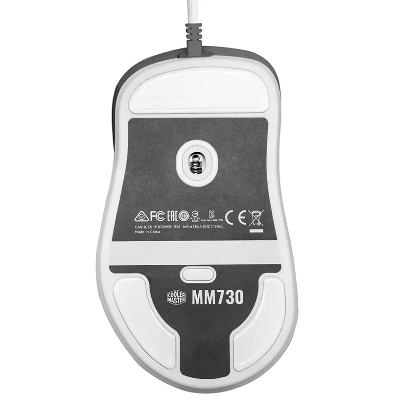 Mouse Cooler Master MM730, Gamer, USB, Blanco