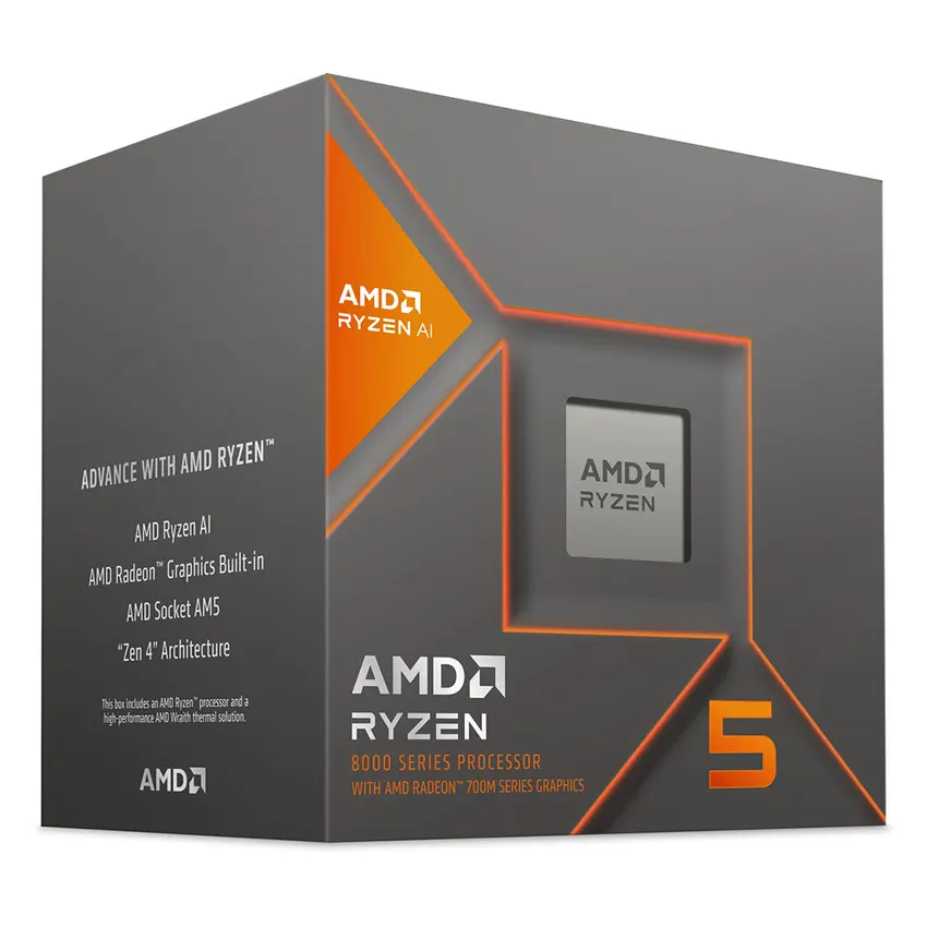 Procesador AMD Ryzen 5 8000G Series, Socket AM5, BOX Procesador AMD Ryzen 5 8000G Series, Socket AM5, BOX