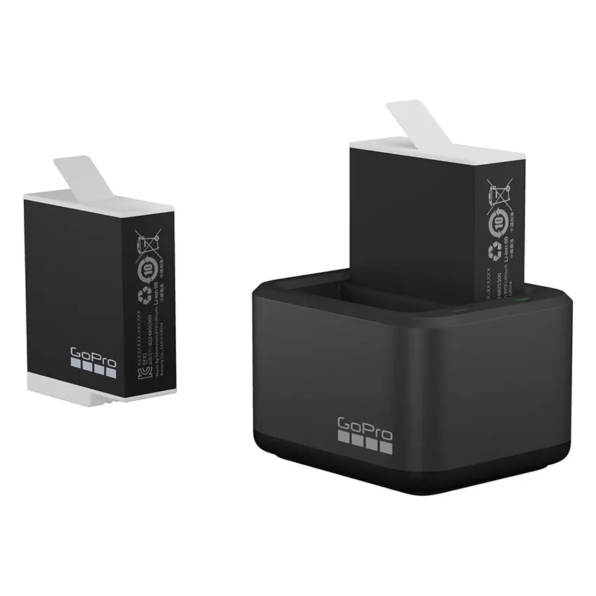 Cargador Doble GoPro con 2 Baterías Enduro para HERO9/HERO10/HERO11/HERO12 Black