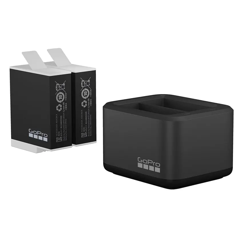 Cargador Doble GoPro con 2 Baterías Enduro para HERO9/HERO10/HERO11/HERO12 Black
