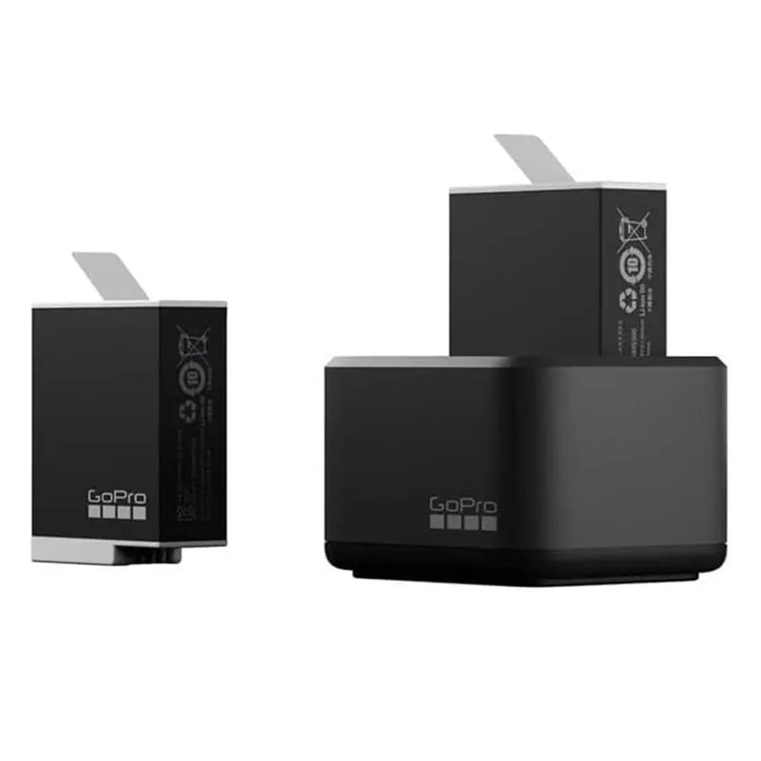 Cargador Doble GoPro con 2 Baterías Enduro para HERO9/HERO10/HERO11/HERO12 Black