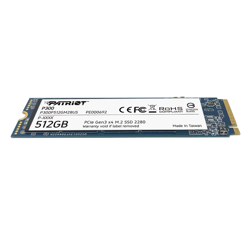Disco SSD Patriot P300 NVMe 512GB, 3D NAND, PCIe Gen3 x4, M.2 2280 Disco SSD Patriot P300 NVMe 512GB, 3D NAND, PCIe Gen3 x4, M.2 2280
