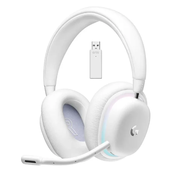 Auriculares Inalámbricos Logitech G G735 RGB, Gamer, LIGHTSPEED, White Mist, Blanco