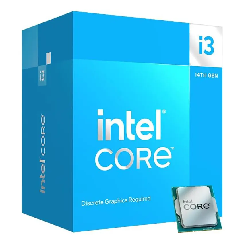 Procesador Intel Core i3-14100F, 3.5GHz, 4 Núcleos, 12MB L3, Sin video, Socket LGA1700, BOX Procesador Intel Core i3-14100F, 3.5GHz, 4 Núcleos, 12MB L3, Sin video, Socket LGA1700, BOX