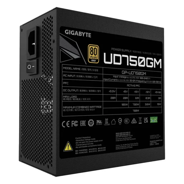 Fuente de alimentación modular Gigabyte UD750GM 750W 80 PLUS Gold