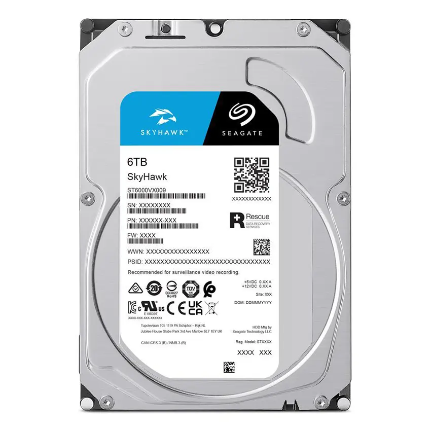 Disco Interno Seagate Skyhawk 6TB SATA3 5400rpm 256MB Cache 3.5" Disco Interno Seagate Skyhawk 6TB SATA3 5400rpm 256MB Cache 3.5"