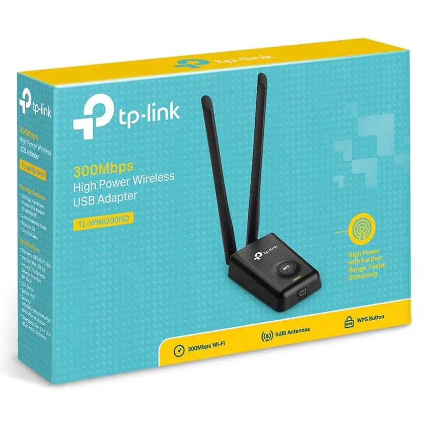 Adaptador USB Wi-Fi TP-Link TL-WN8200ND, 300 Mbps N Adaptador USB Wi-Fi TP-Link TL-WN8200ND, 300 Mbps N