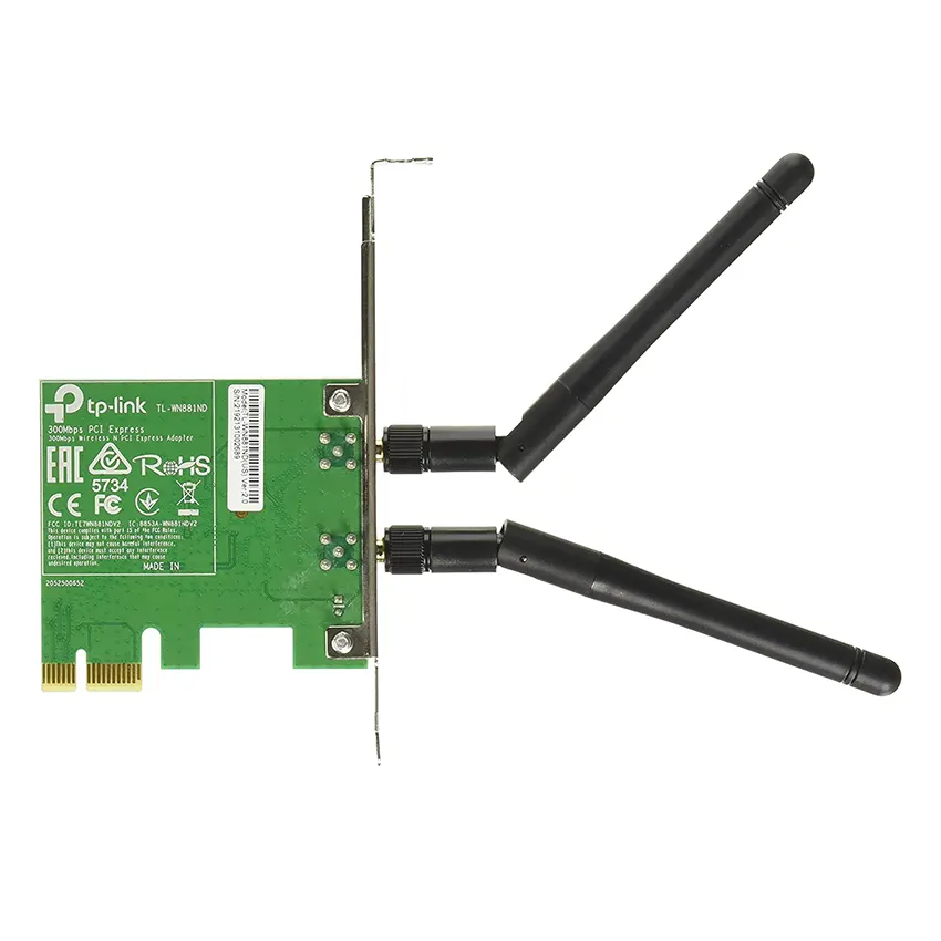 Adaptador PCI Express Wi-Fi TP-Link TL-WN881ND, 300 Mbps N