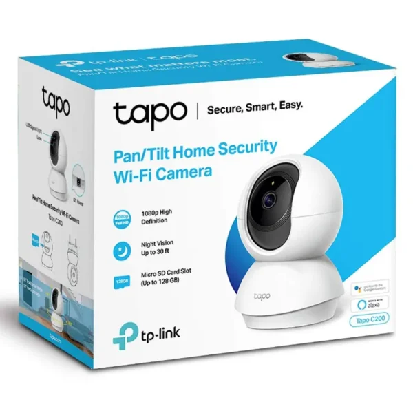 Camara de Seguridad Wi-Fi TP-Link Tapo C200, 1080p, Pan / Tilt, Visión nocturna, Interior
