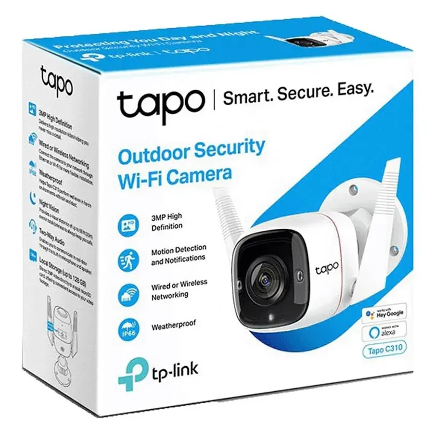 Camara de Seguridad Wi-Fi TP-Link Tapo C310, 1296p, 3 MP, Visión nocturna, Exterior