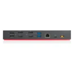 Hub Station Lenovo ThinkPad USB-C con Adaptador USB-A, USB-C 3.2 Gen 2, 3 USB-A 3.2 Gen 2, 2 USB-A 2.0, RJ-45, 2 DisplayPort, 2 HDMI, 90W Power Delivery, Docking Station