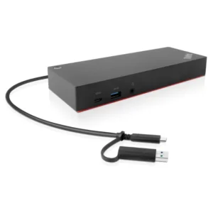 Hub Station Lenovo ThinkPad USB-C con Adaptador USB-A, USB-C 3.2 Gen 2, 3 USB-A 3.2 Gen 2, 2 USB-A 2.0, RJ-45, 2 DisplayPort, 2 HDMI, 90W Power Delivery, Docking Station