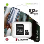 Tarjeta de Memoria Kingston Canvas Select Plus UHS-I microSDXC 512GB, U3, V30, A1, Clase 10, Adaptador