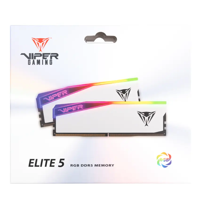 Memoria Patriot Viper Elite 5 RGB, DDR5, UDIMM, Kit de 2