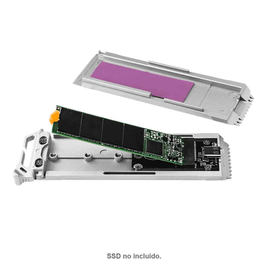 Carcasa para SSD Cooler Master Oracle Air, M.2, NVMe, USB-C, Gunmetal, Gris Carcasa para SSD Cooler Master Oracle Air, M.2, NVMe, USB-C, Gunmetal, Gris