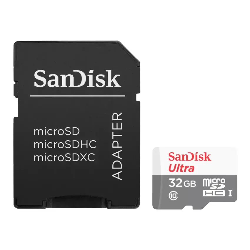 Tarjeta de Memoria microSDHC SanDisk Ultra 32GB, UHS-I, U1, Clase 10, Adaptador Tarjeta de Memoria microSDHC SanDisk Ultra 32GB, UHS-I, U1, Clase 10, Adaptador