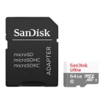 Tarjeta de Memoria microSDXC SanDisk Ultra 64GB, UHS-I, U1, Clase 10, Adaptador