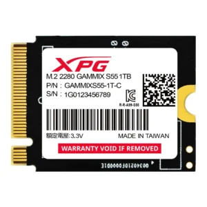 Disco SSD ADATA GAMMIX S55 1TB, 3D NAND, PCIe Gen4 x4, M.2 2230