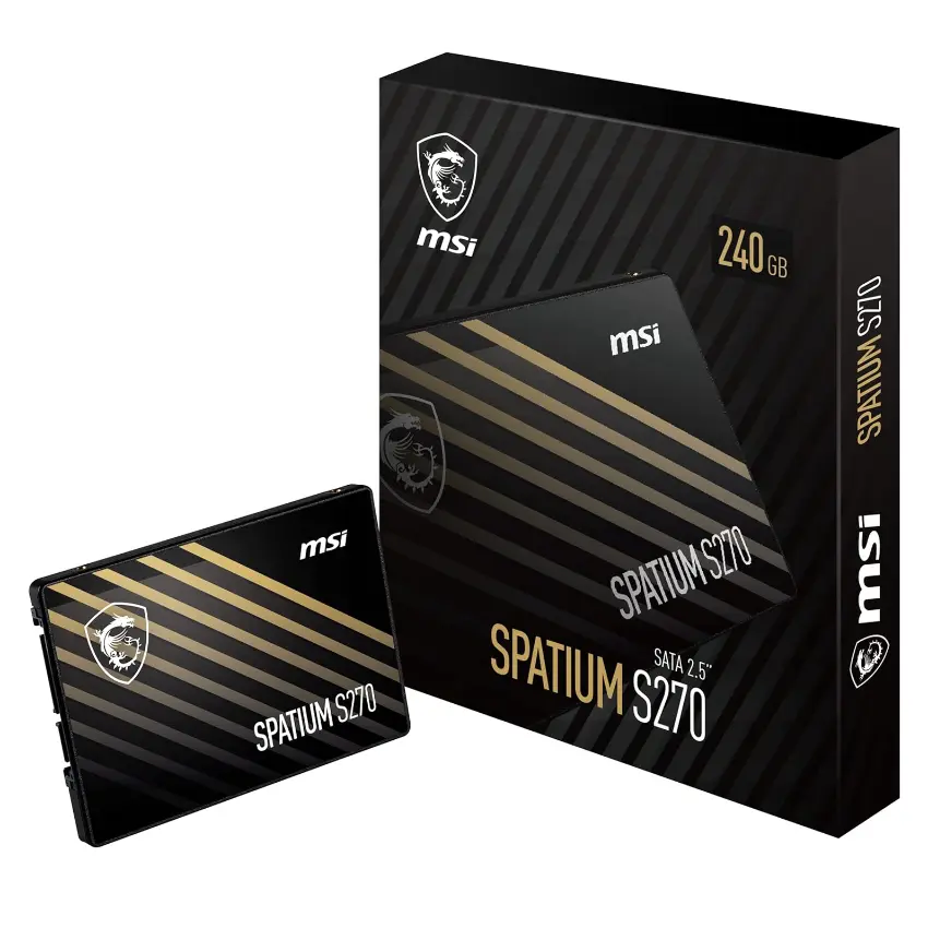 Disco SSD MSI SPATIUM S270 240GB, 3D NAND, SATA3, 2.5" Disco SSD MSI SPATIUM S270 240GB, 3D NAND, SATA3, 2.5"
