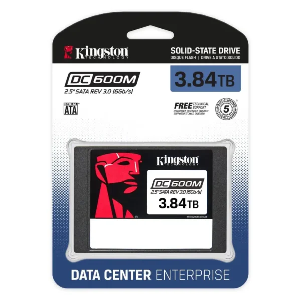 Disco SSD Kingston DC600M 3840GB, TLC 3D NAND, SATA3, 2.5"