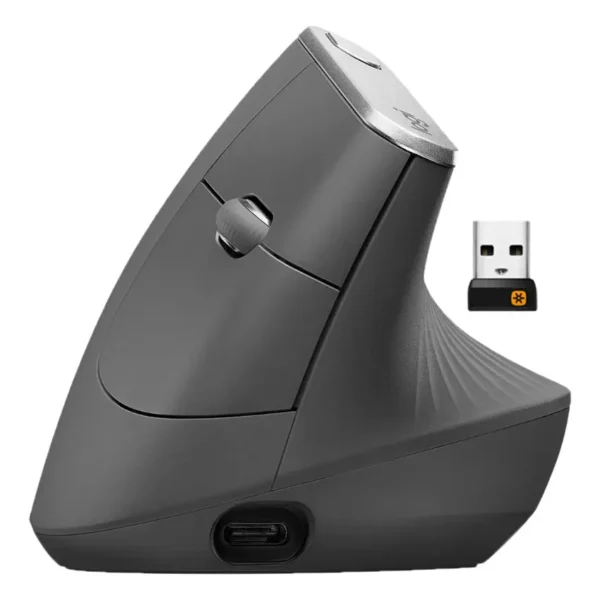 Mouse Inalámbrico Logitech MX Vertical, Ergonómico, Negro