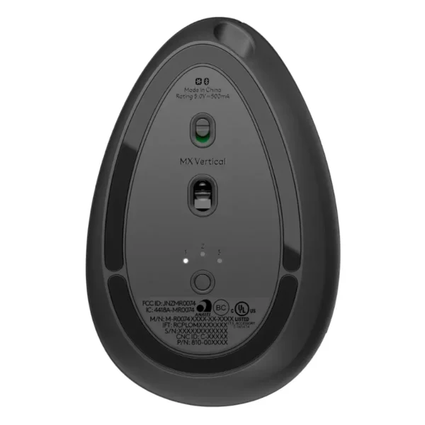 Mouse Inalámbrico Logitech MX Vertical, Ergonómico, Negro