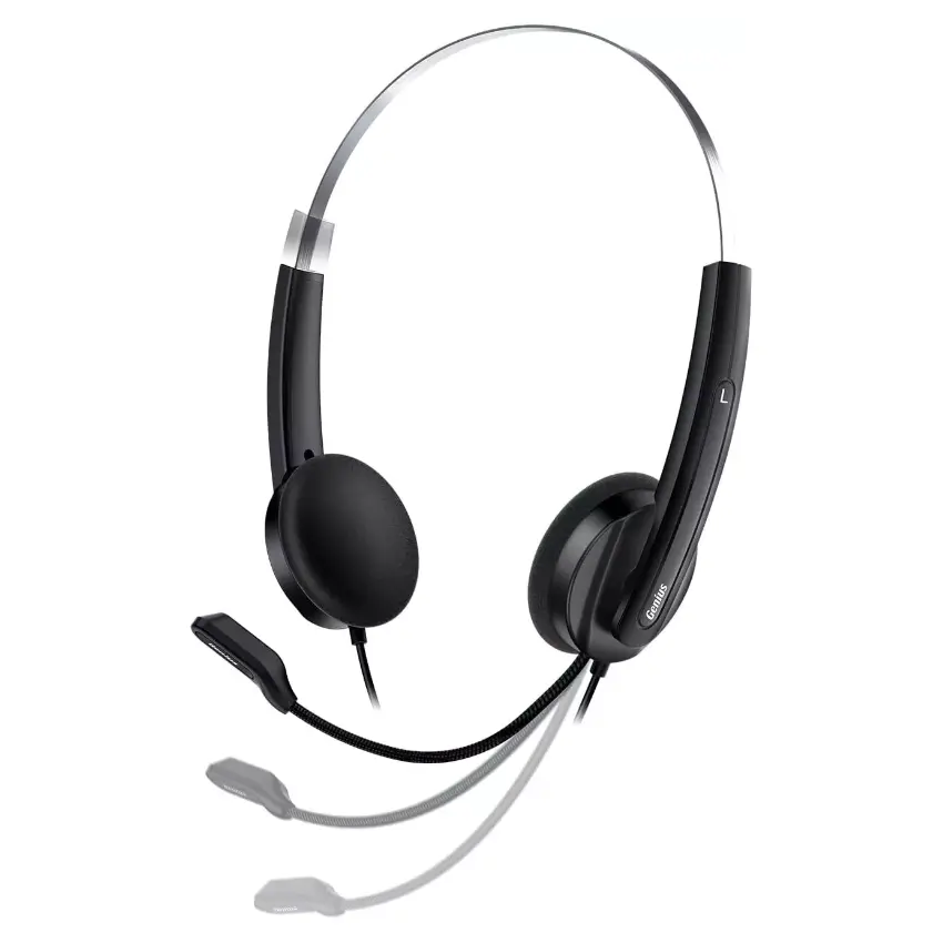 Auriculares Genius HS-220U, USB, Negro