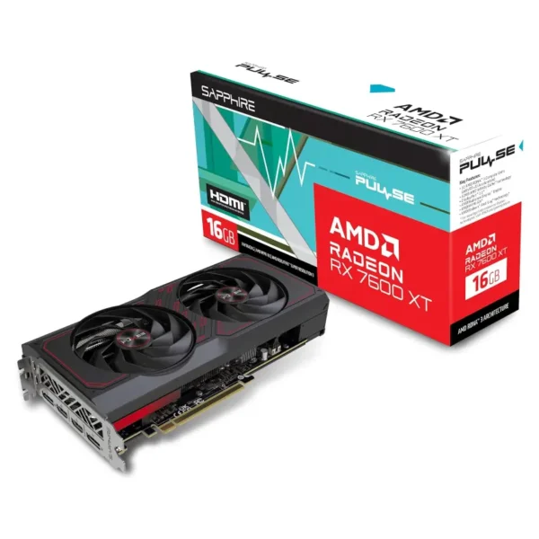 Placa de Video Sapphire PULSE AMD Radeon RX 7600 XT 16GB GDDR6