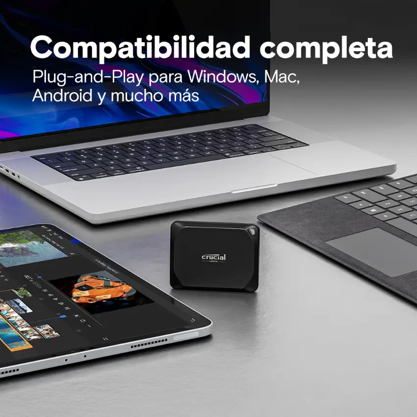 Disco Externo SSD Crucial X10 Pro, USB 3.2 Gen 2x2 tipo C, Negro Disco Externo SSD Crucial X10 Pro, USB 3.2 Gen 2x2 tipo C, Negro