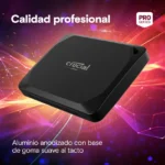 Disco Externo SSD Crucial X10 Pro, USB 3.2 Gen 2x2 tipo C, Negro
