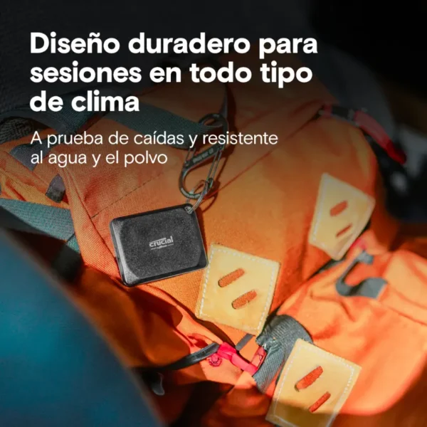 Disco Externo SSD Crucial X10 Pro, USB 3.2 Gen 2x2 tipo C, Negro