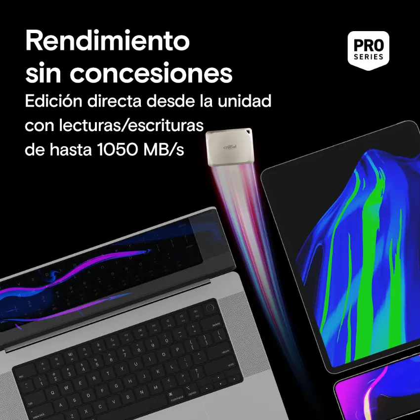 Disco Externo SSD Crucial X9 Pro para Mac, USB 3.2 Gen 2 tipo C Disco Externo SSD Crucial X9 Pro para Mac, USB 3.2 Gen 2 tipo C