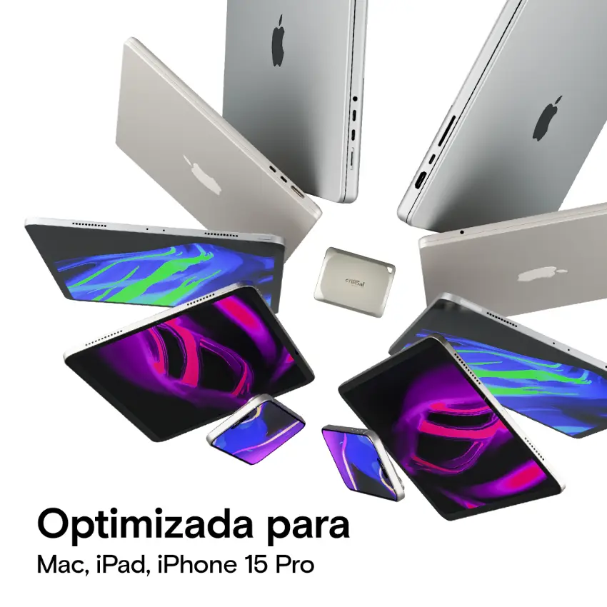 Disco Externo SSD Crucial X9 Pro para Mac, USB 3.2 Gen 2 tipo C Disco Externo SSD Crucial X9 Pro para Mac, USB 3.2 Gen 2 tipo C
