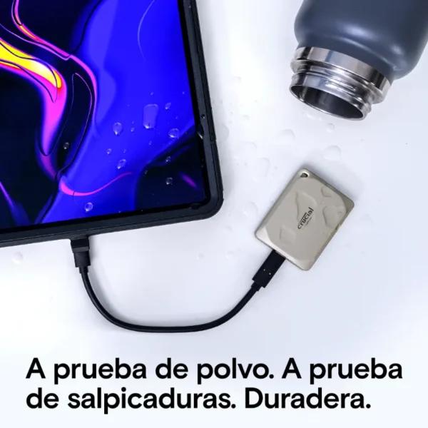 Disco Externo SSD Crucial X9 Pro para Mac, USB 3.2 Gen 2 tipo C