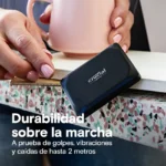 Disco Externo SSD Crucial X9, USB 3.2 Gen 2 tipo C, Negro