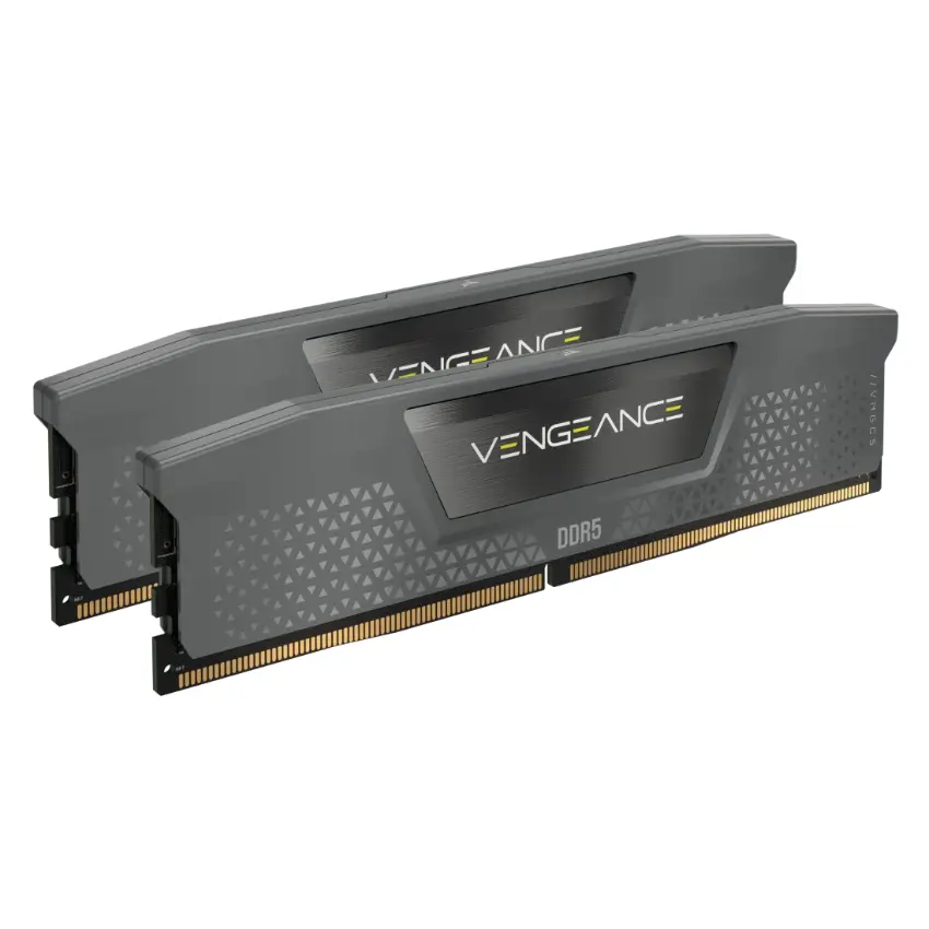 Memoria Corsair VENGEANCE, DDR5, UDIMM, EXPO & XMP, Kit de 2, Gris
