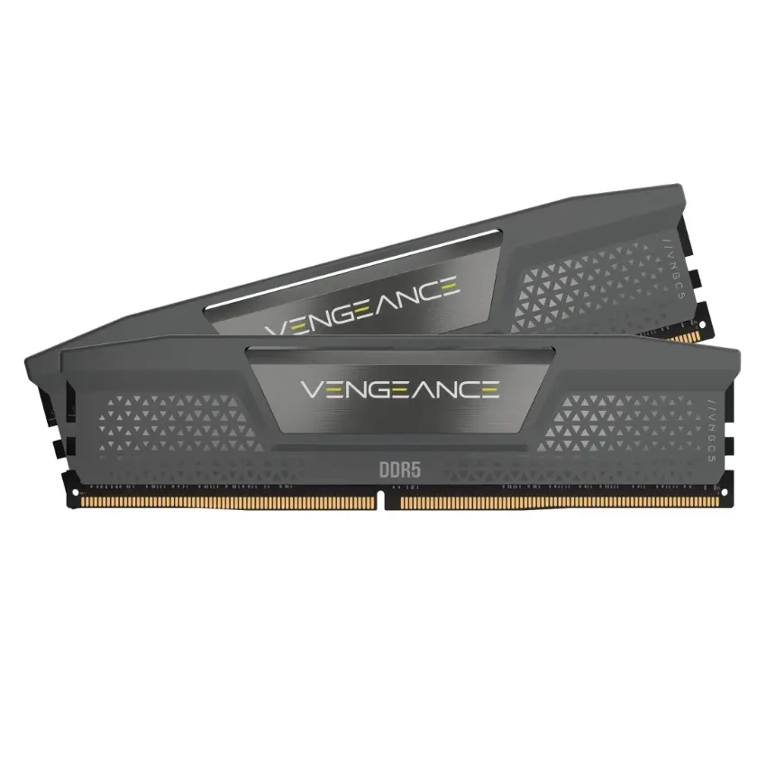 Memoria Corsair VENGEANCE, DDR5, UDIMM, EXPO & XMP, Kit de 2, Gris