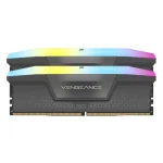 Memoria Corsair VENGEANCE RGB, DDR5, UDIMM, EXPO & XMP, Kit de 2, Gris