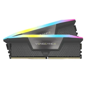 Memoria Corsair VENGEANCE RGB, DDR5, UDIMM, EXPO & XMP, Kit de 2, Gris
