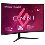 Monitor Gamer ViewSonic VX3218C-2K, 31.5″, 165Hz, VA 1500R, 2560x1440, 1ms, DisplayPort, HDMI, FreeSync Premium